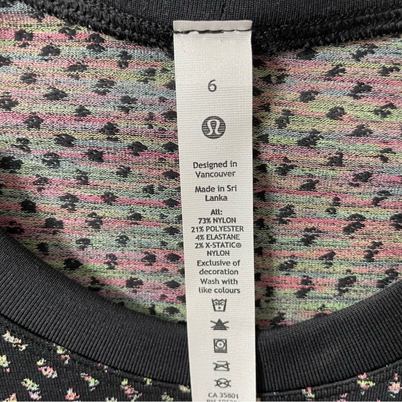 NWT Lululemon Swiftly Tech Longsleeve 2.0 Grid Warp Black/Neon Multi Size 6 - Picture 3 of 9